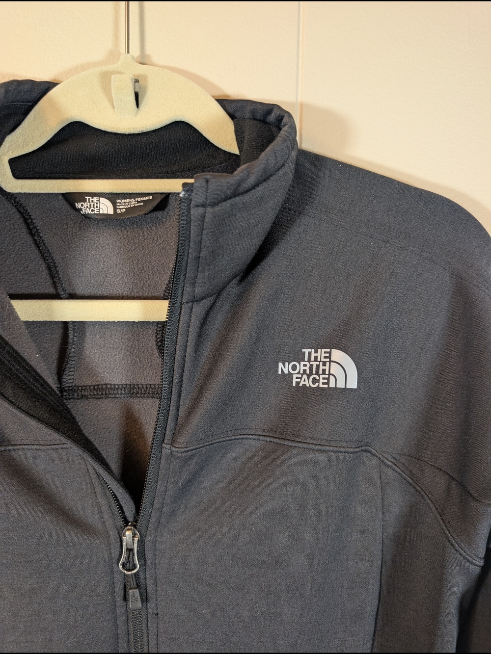 THE NORTH FACE Jacket Women S Black Full Zip Fleece Stretch Hiking Outdoor